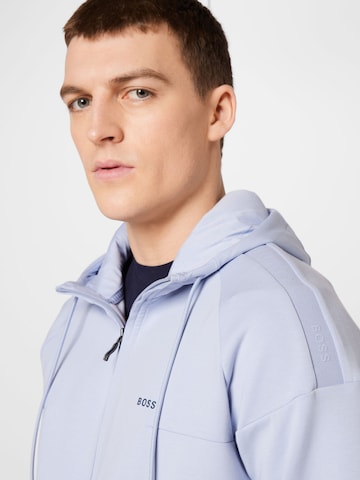 BOSS Zip-Up Hoodie 'Saggy 1' in Blue