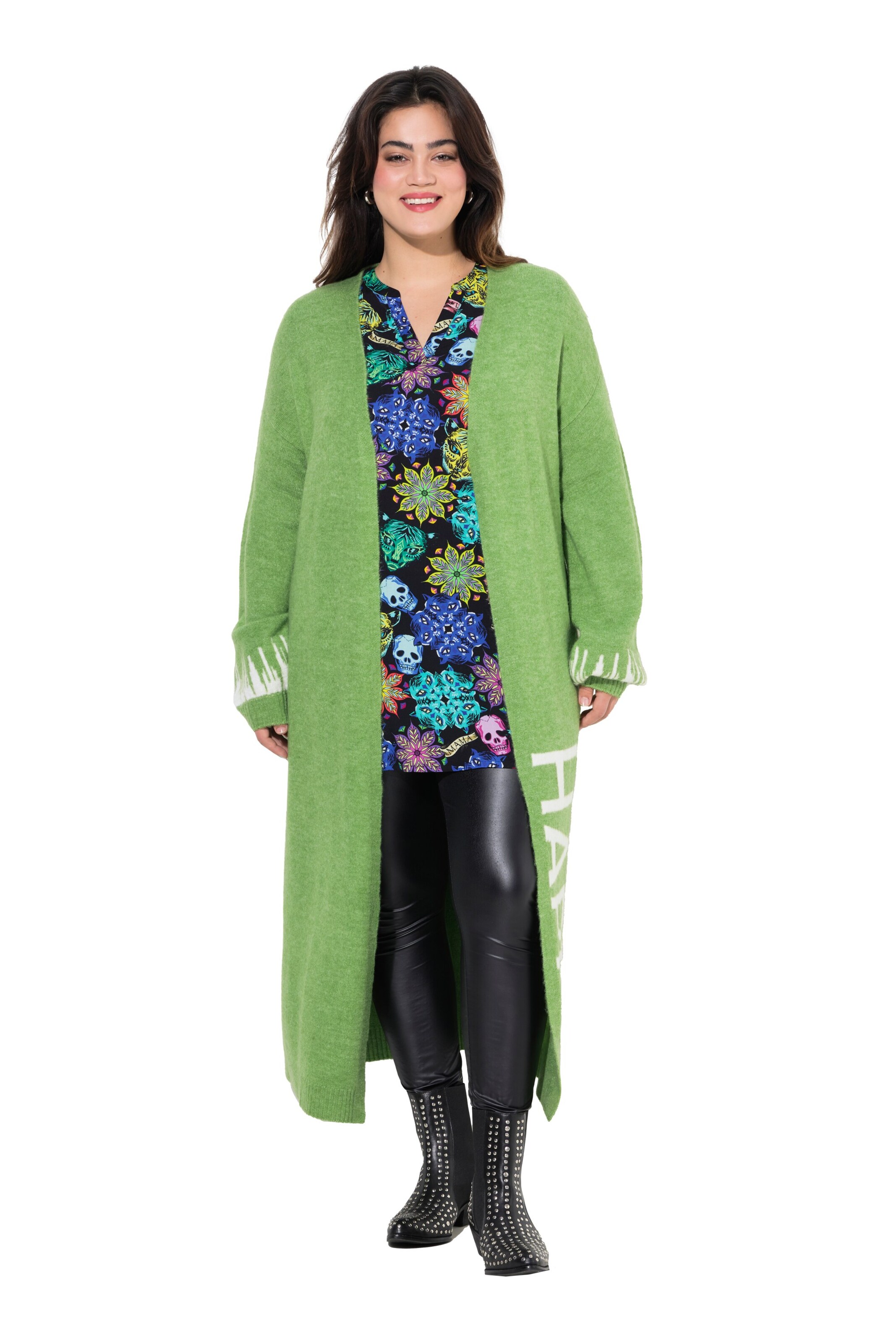 Angel of Style Strickjacke in Grün: Vorderseite