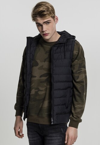 Urban Classics Bodywarmer in Zwart: voorkant