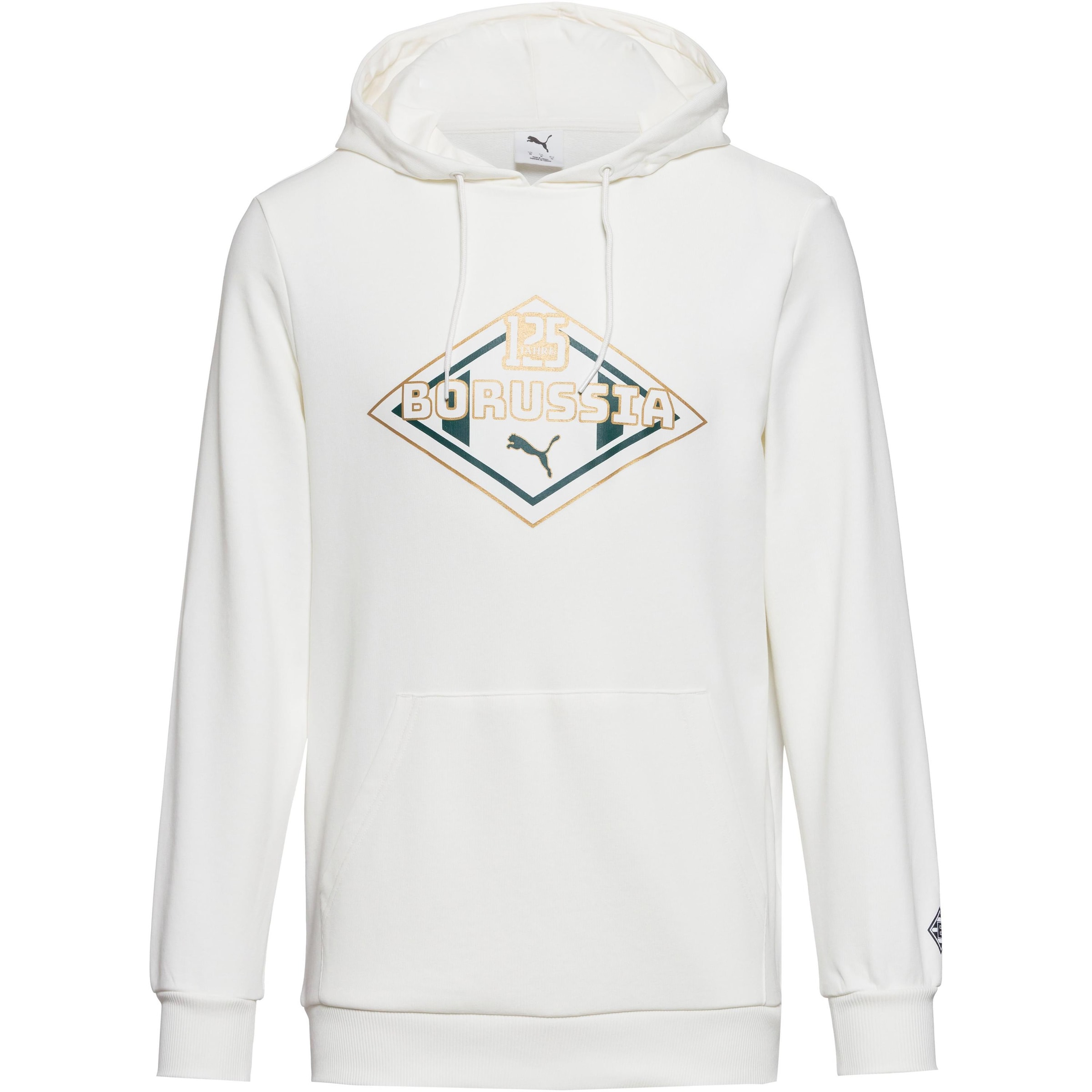 PUMA Sweatshirt 'Borussia Mönchen Gladbach' in White: front