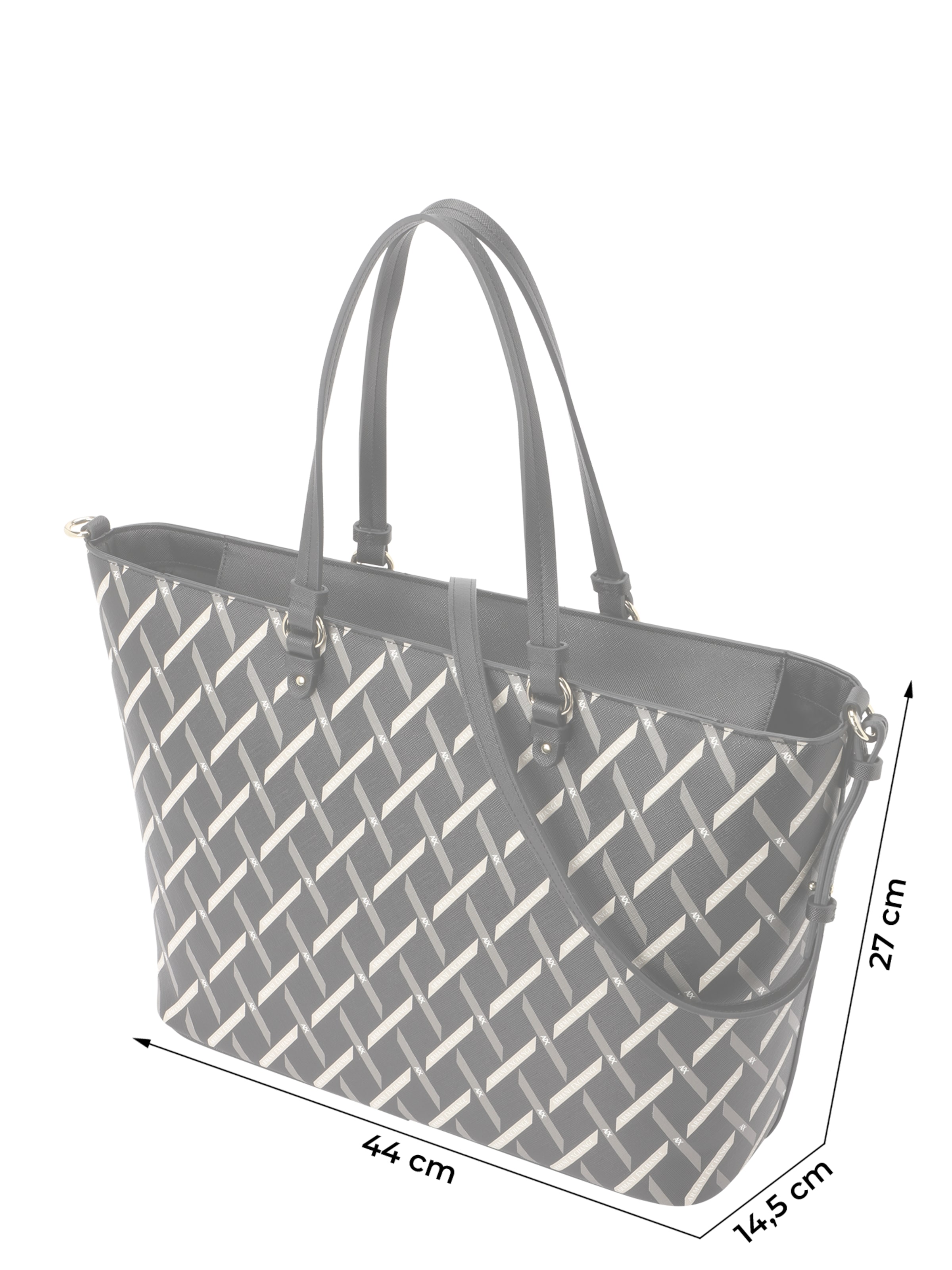 ARMANI EXCHANGE Nakupovalna torba 'GYNGER' | črna barva