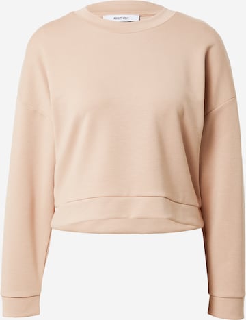 ABOUT YOU Sweatshirt 'Dena' in Beige: front