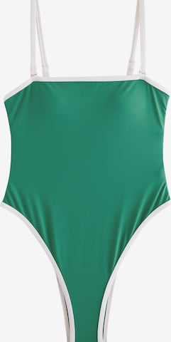 Bandeau Maillot de bain modelant self. en vert : devant