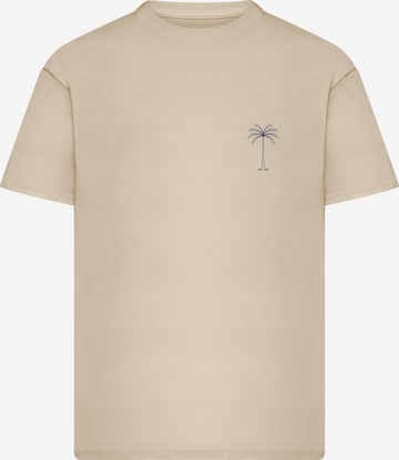 Maglietta 'Palm' di Urban Classics in beige: frontale
