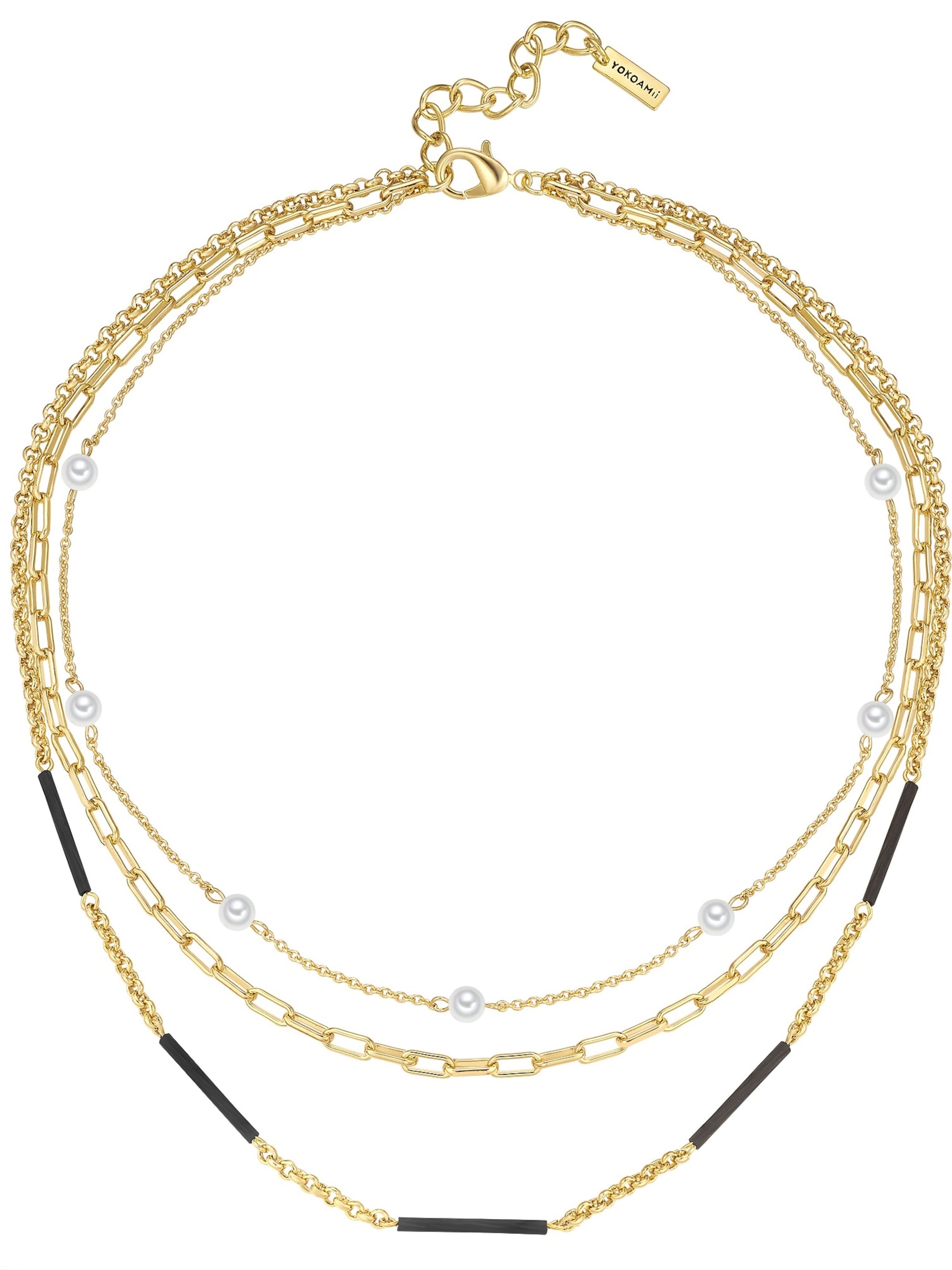 Collana di Yokoamii in oro: frontale