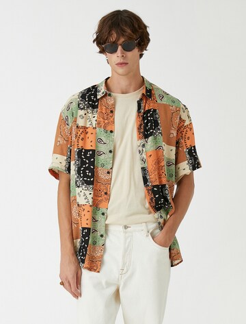 Koton Comfort fit Button Up Shirt in Orange: front