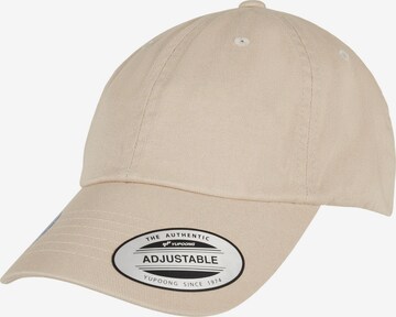 Casquette Flexfit en beige : devant