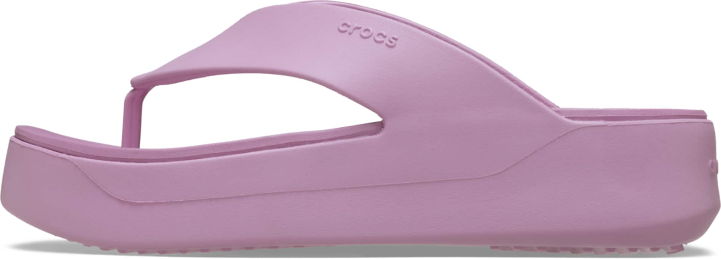 Crocs - Chinelos de dedo 'Getaway' em rosa: frente