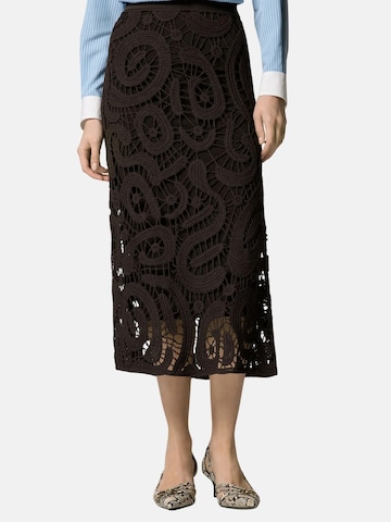Jupe 'PINKO MAESTRALE GONNA CROCHET GEOMETRICO GONNA' PINKO en marron