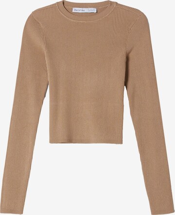 Bershka Sweater in Beige: front