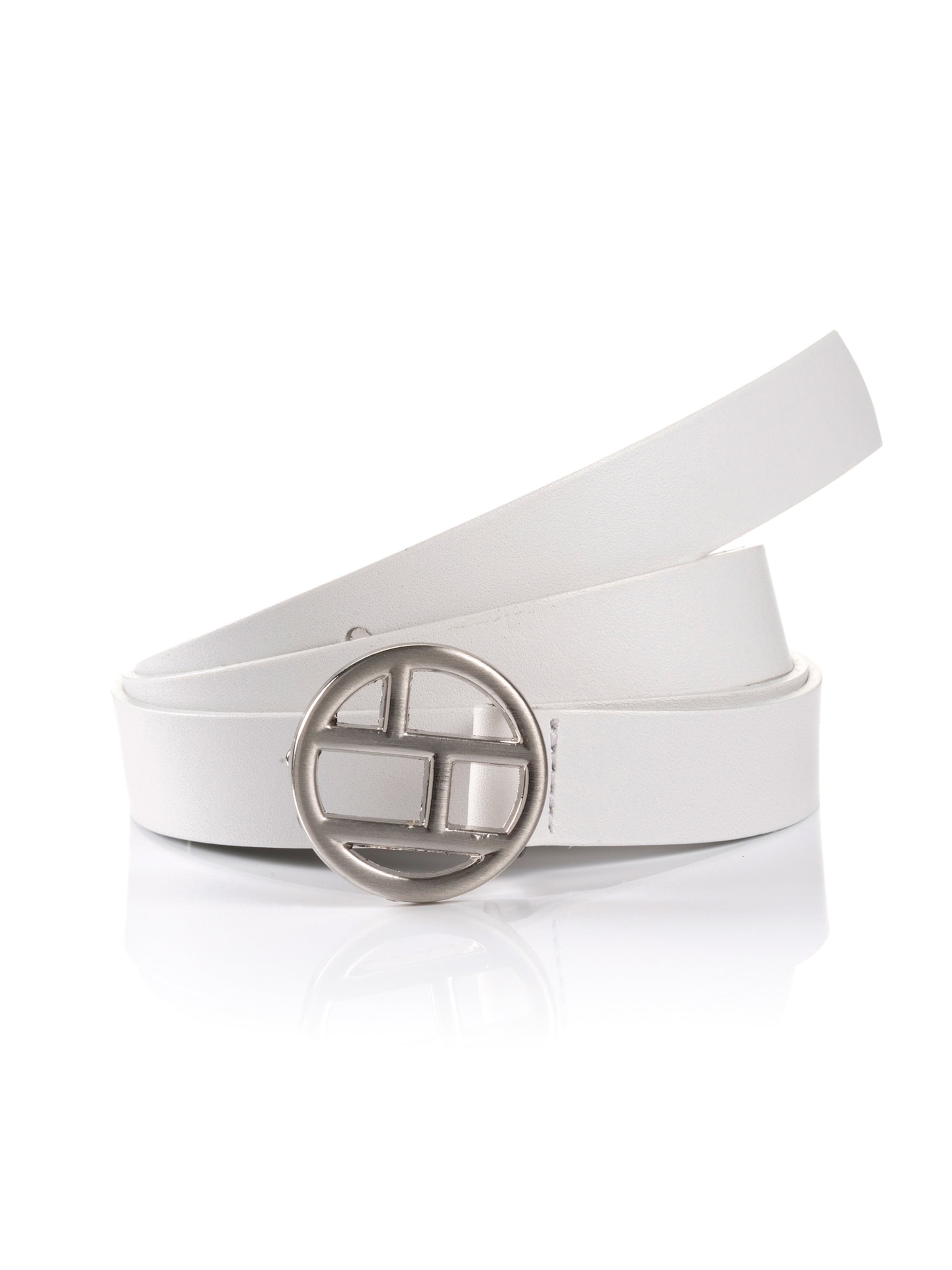 TOM TAILOR - Cinturón 'LAYA' en blanco: frente