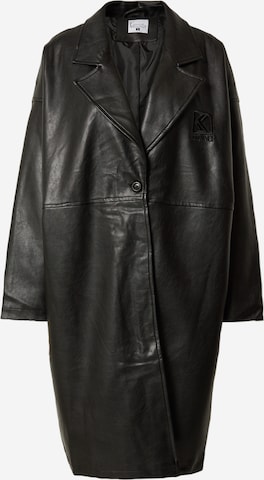 Karl Kani Between-Seasons Coat in Black: front