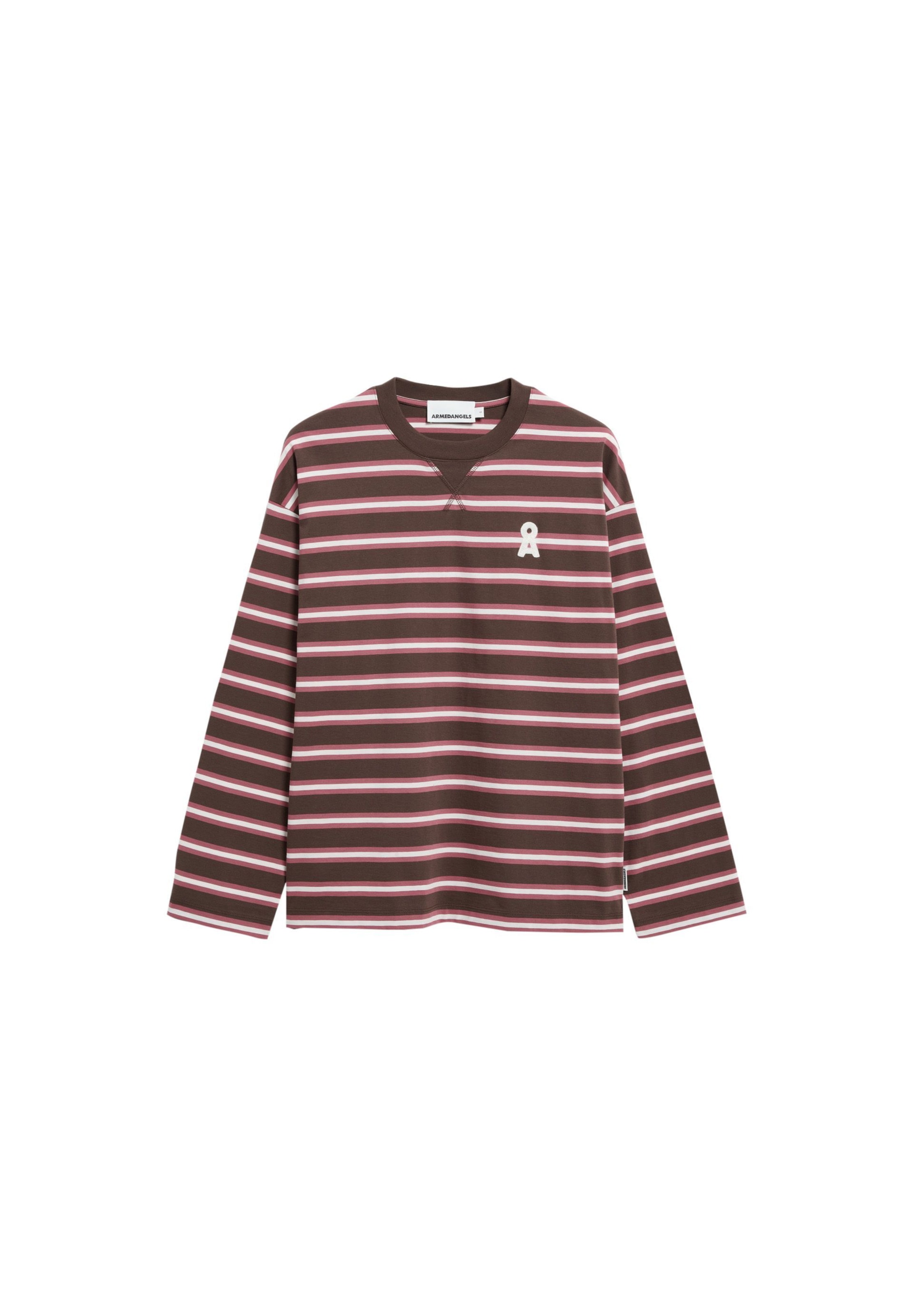 ARMEDANGELS Oversized shirt 'Iconic Å Fietaa' in Bruin: voorkant
