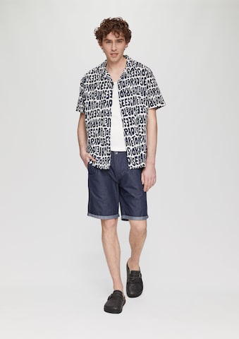QS Comfort fit Button Up Shirt in White