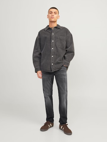 JACK & JONES Baggy Jeans 'Glenn' in Zwart: voorkant