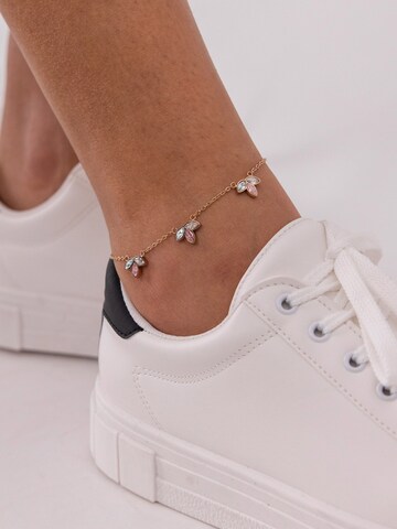 PURELEI Foot jewelry 'Flowery' in Gold: front