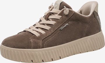 Baskets basses Tamaris en gris : devant