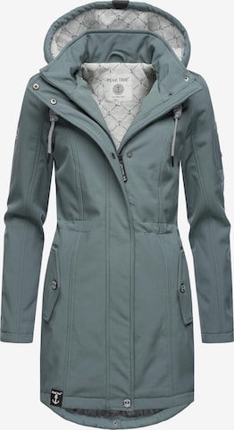 Peak Time Raincoat in Green: front