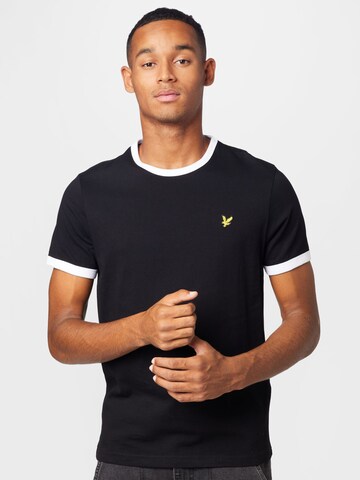 Maglietta 'Ringer' di Lyle & Scott in nero: frontale