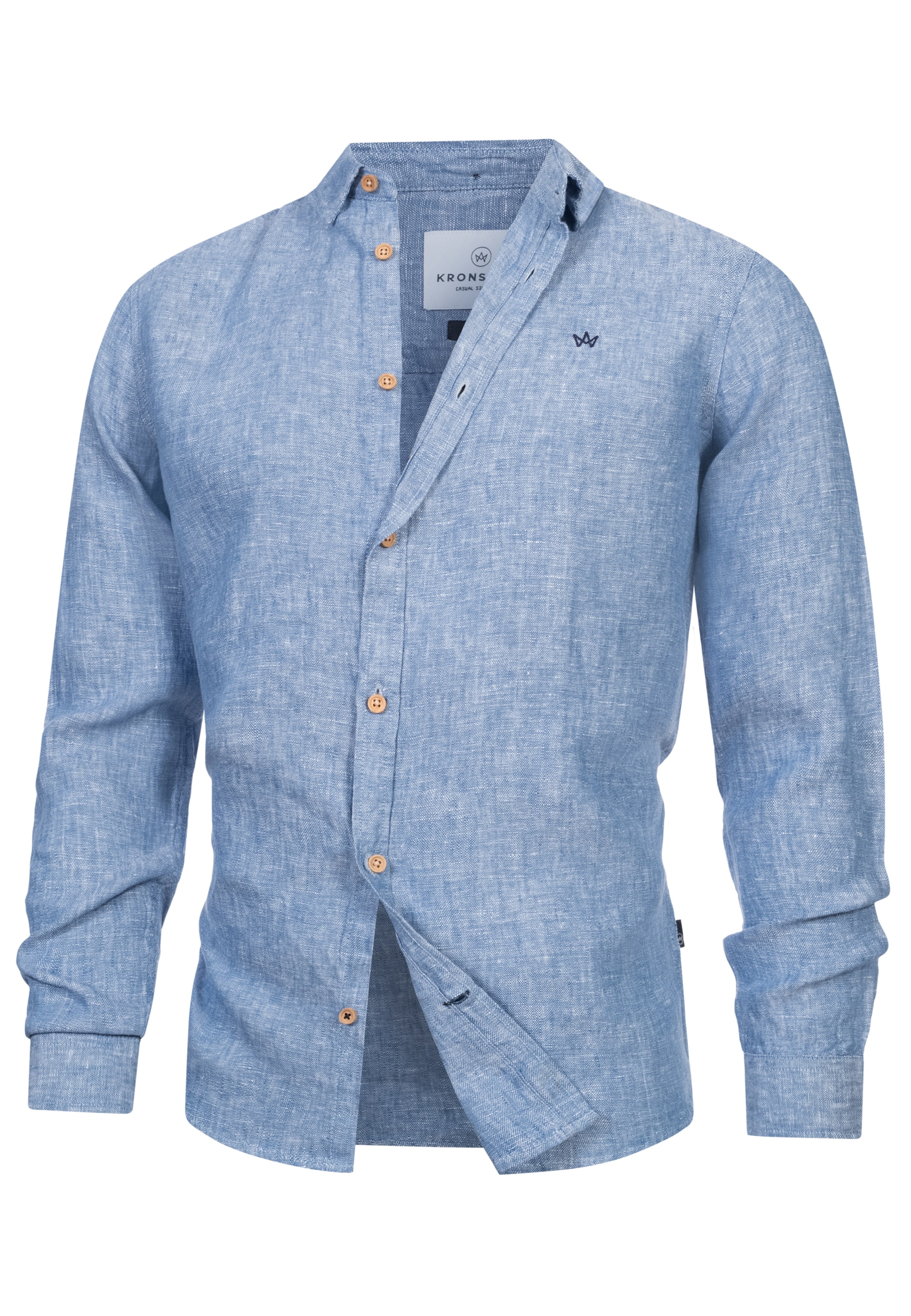 Kronstadt Overhemd 'Ayers' in Blauw: voorkant