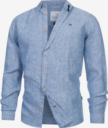 Chemise 'Ayers' Kronstadt en bleu : devant
