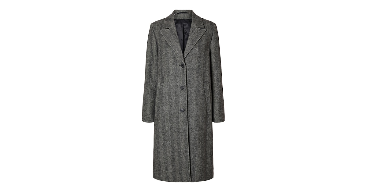 SELECTED Between-Seasons Coat 'New Alma' in Grey ABOUT YOU