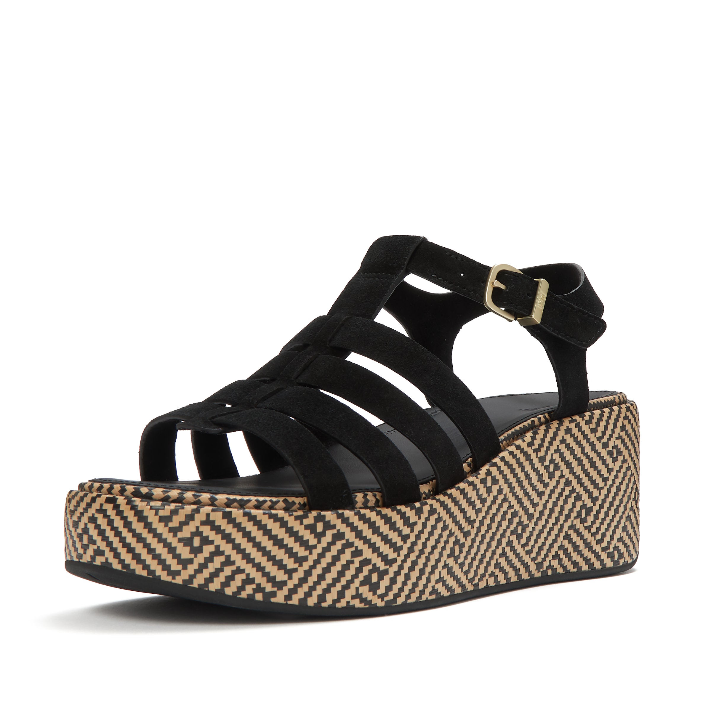 FitFlop Strap Sandals in Black: front