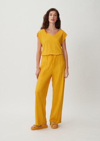 comma casual identity Jumpsuit in Geel: voorkant