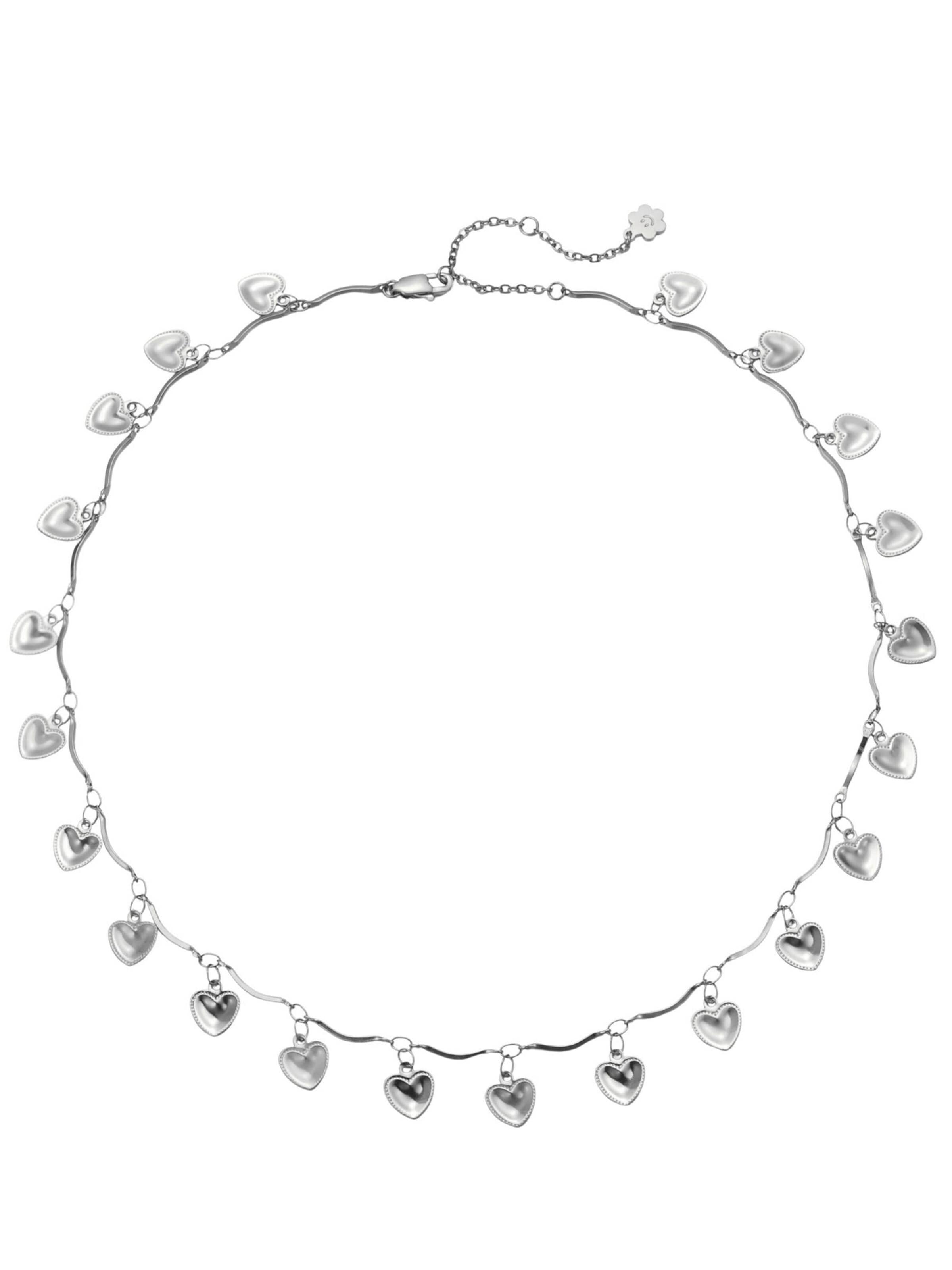 Hey Happiness - Cadena 'Love Heart' en plata