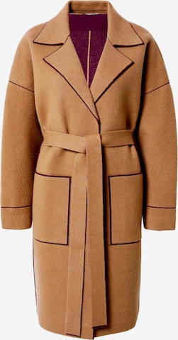 Sonia Rykiel Ανοιξιάτικο και φθινοπωρινό παλτό σε καφέ: μπροστά