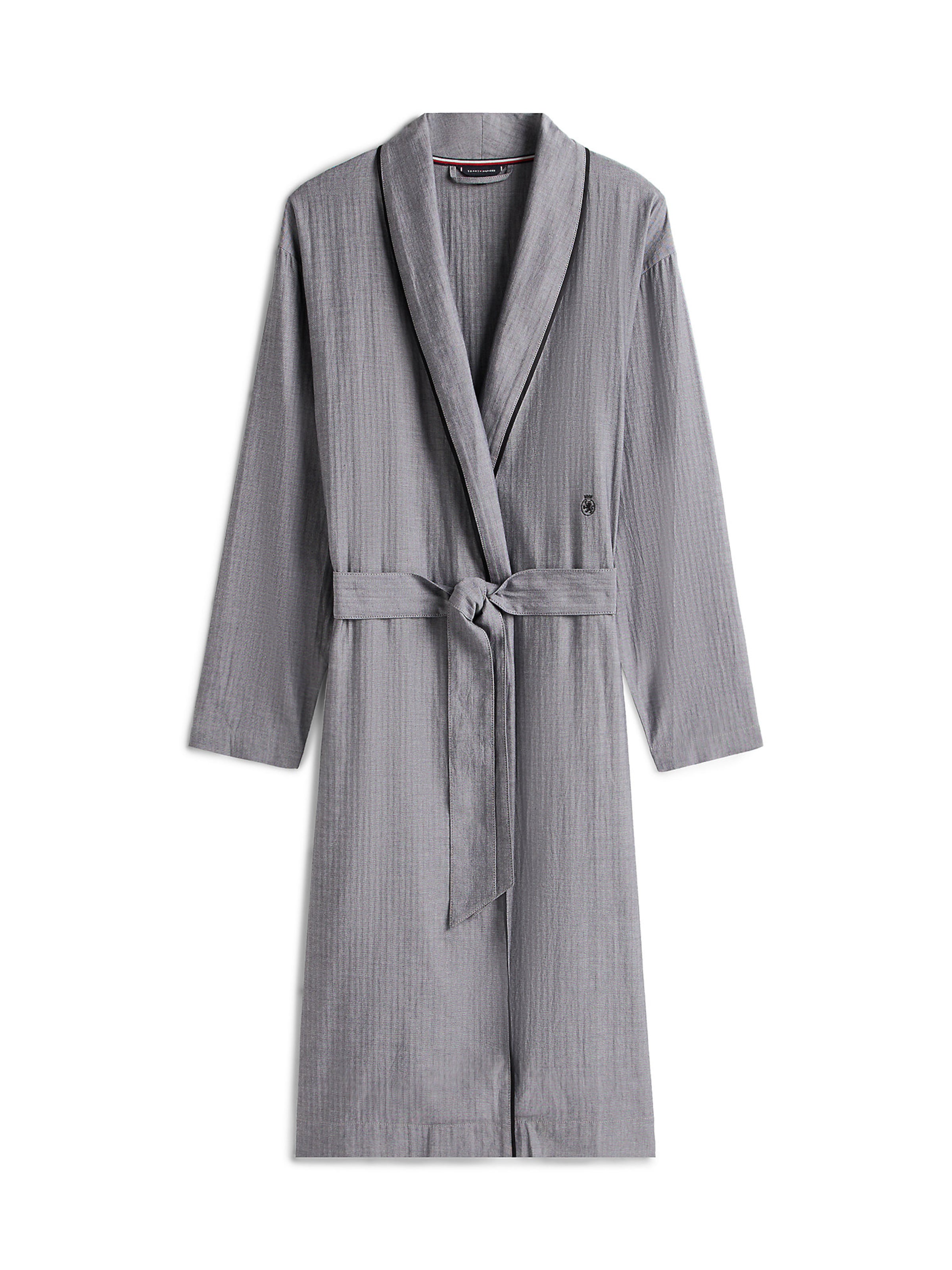 Peignoir long TOMMY HILFIGER en gris : devant