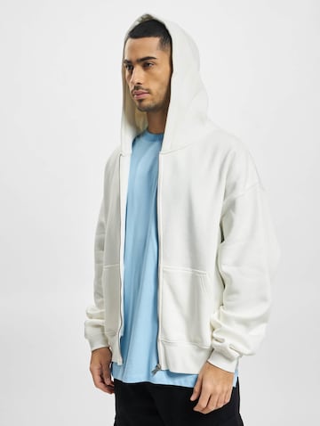 DEF Zip-Up Hoodie in White