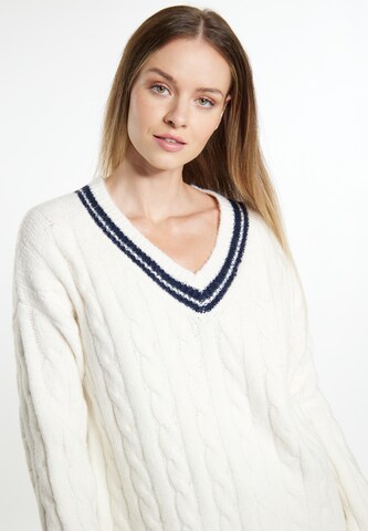 Pullover 'Boundry' di DreiMaster Maritim in bianco