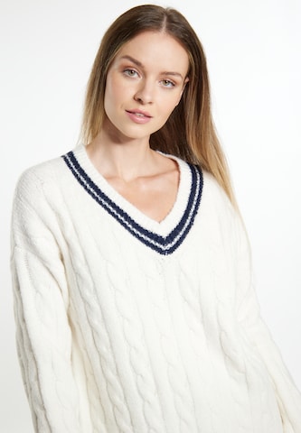 Pull-over 'Boundry' DreiMaster Maritim en blanc