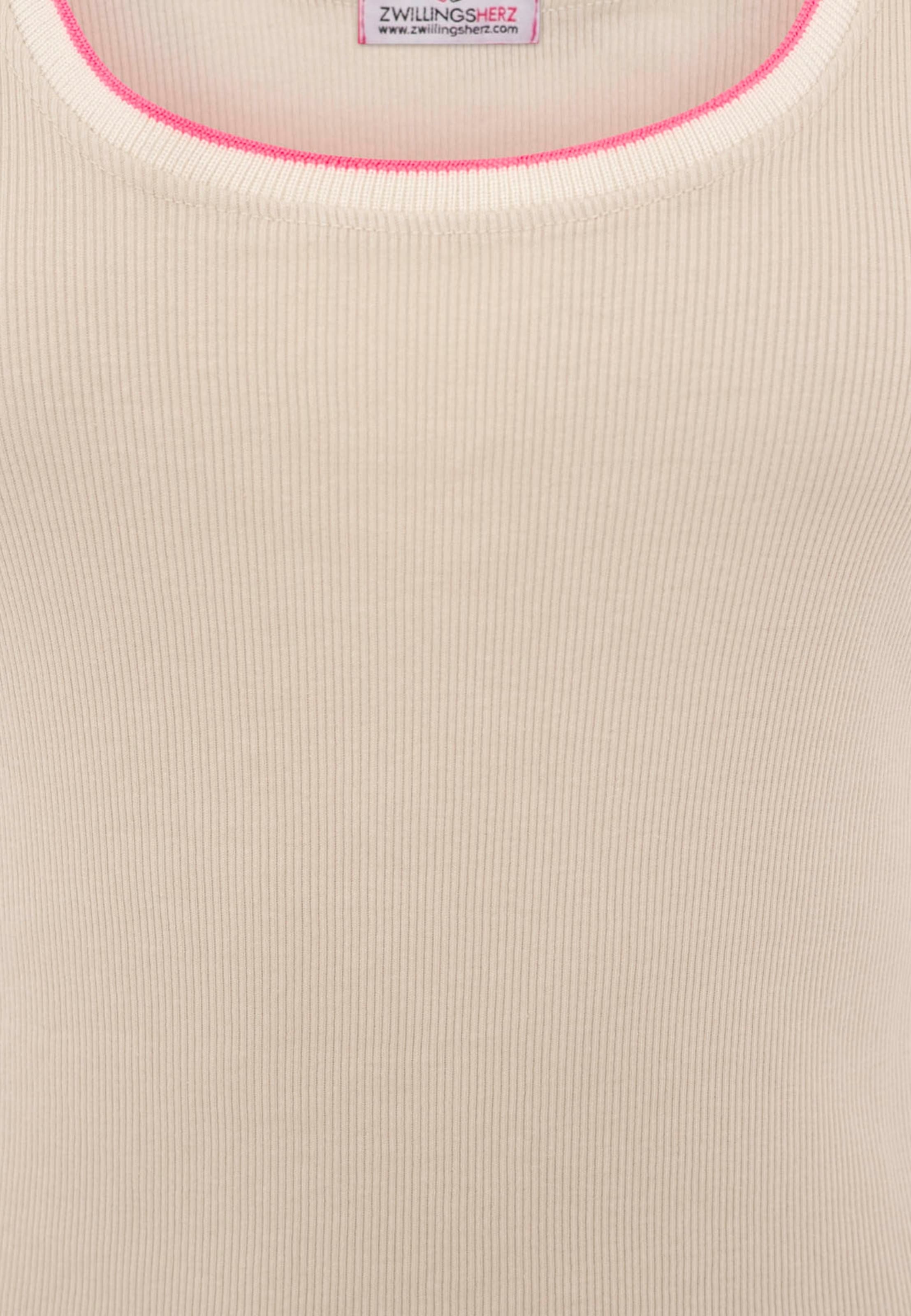 Zwillingsherz Top in Beige