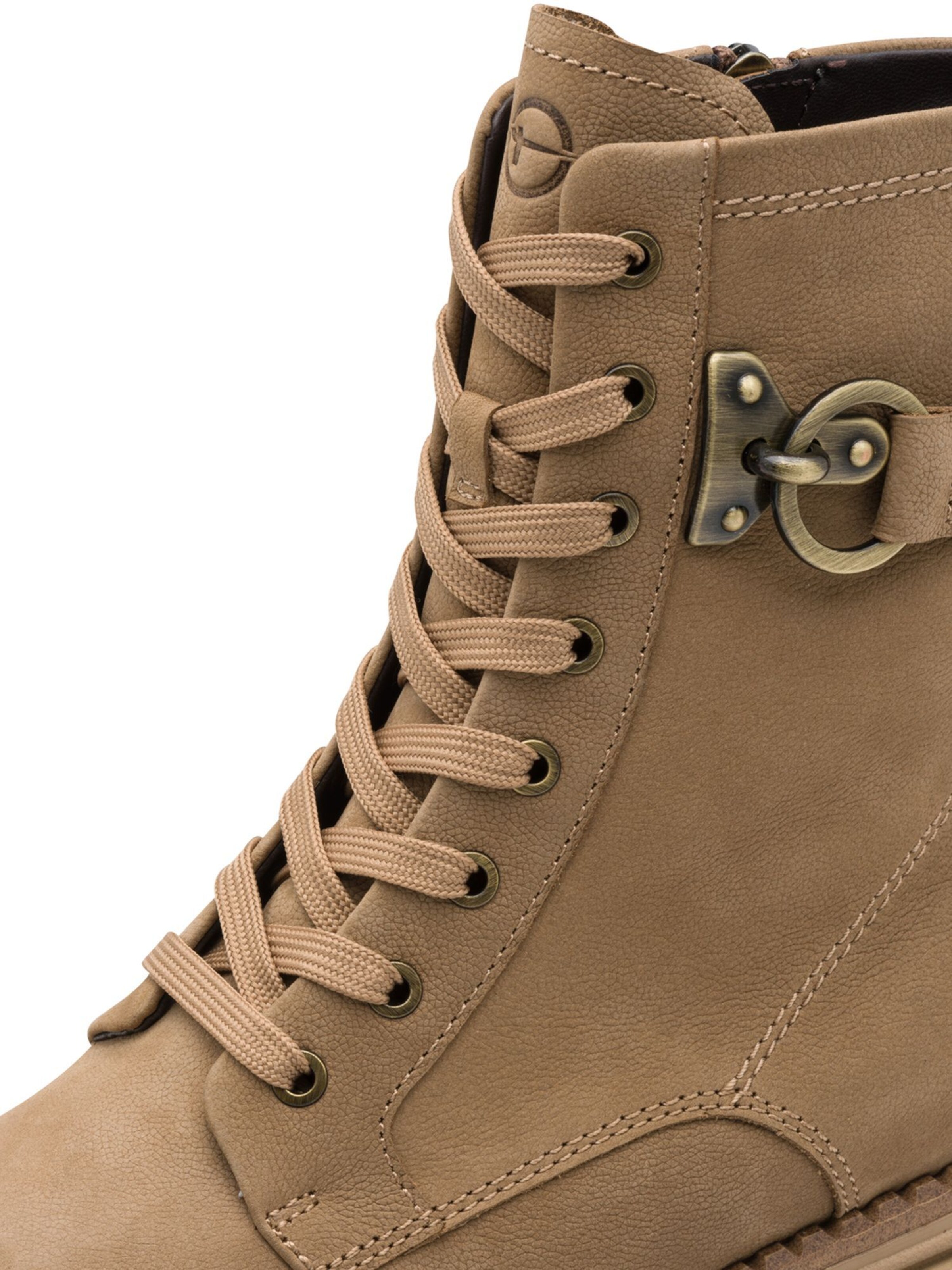 Tamaris Lace-up bootie in Brown