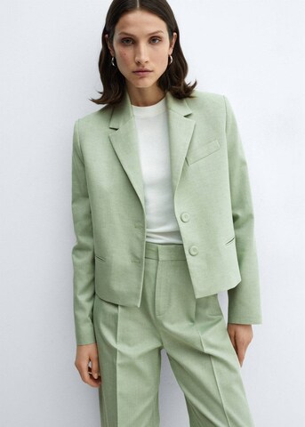 MANGO Široke hlačnice Hlače z naborki 'Sevilla' | zelena barva