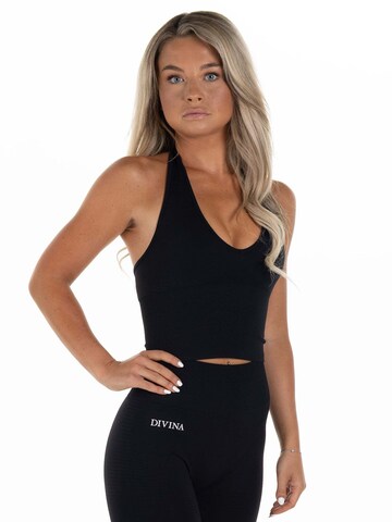 Bustier Soutien-gorge de sport 'Sleek' Divina en noir