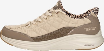 SKECHERS Platform trainers 'Slip-Ins: Contour Foam' in Beige: front