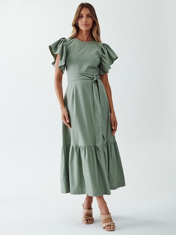 Willa Dress 'FLUTTER' in Green: front