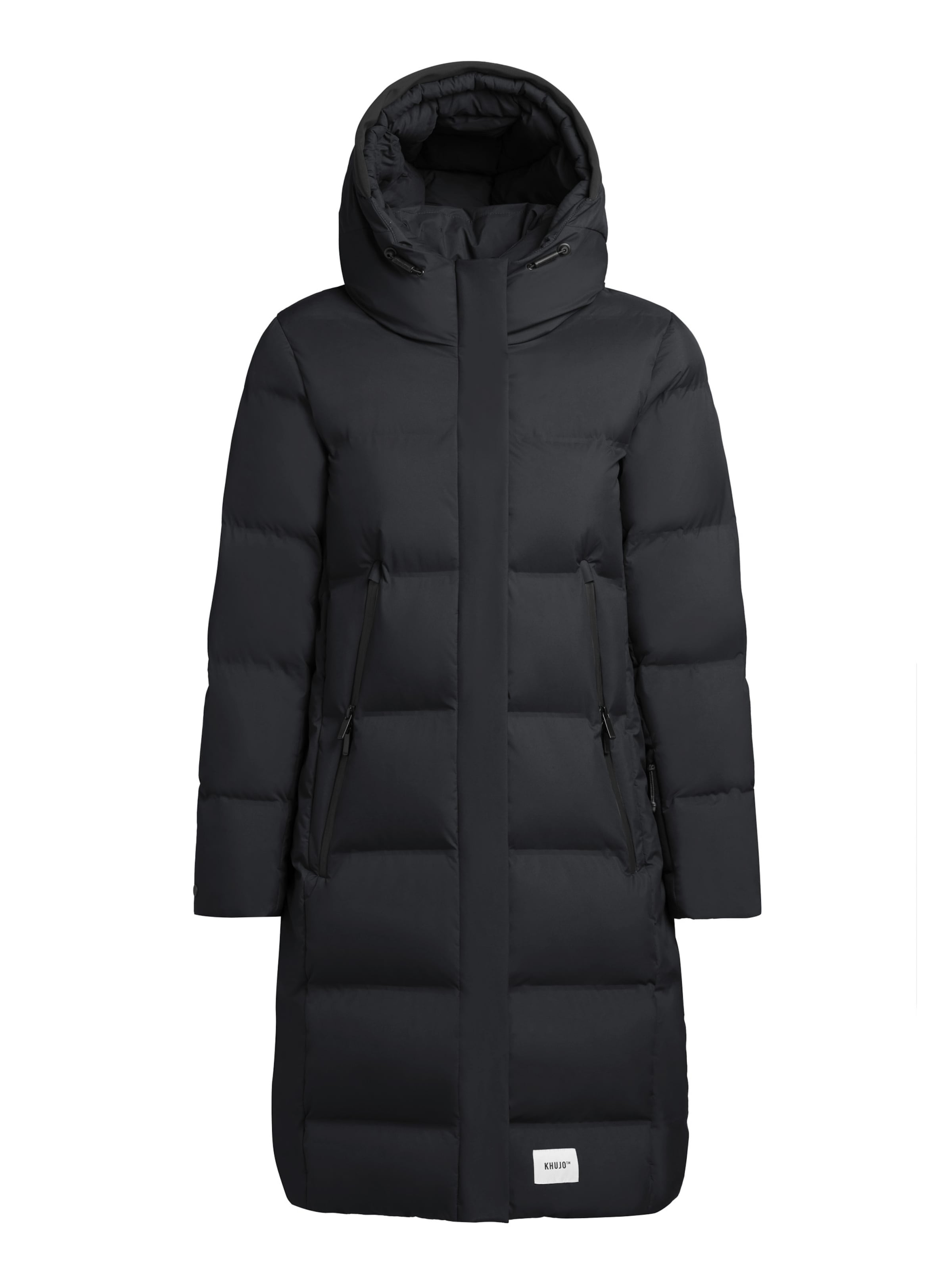 khujo Mantel 'Hayana' in Schwarz: Vorderseite