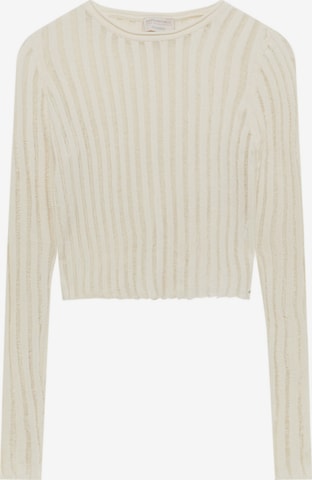 Pull&Bear Sweater in Beige: front