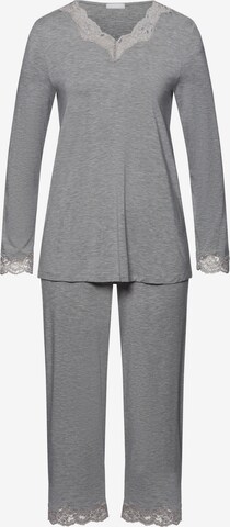 Hanro Pyjama ' Natural Elegance ' in Grau: Vorderseite