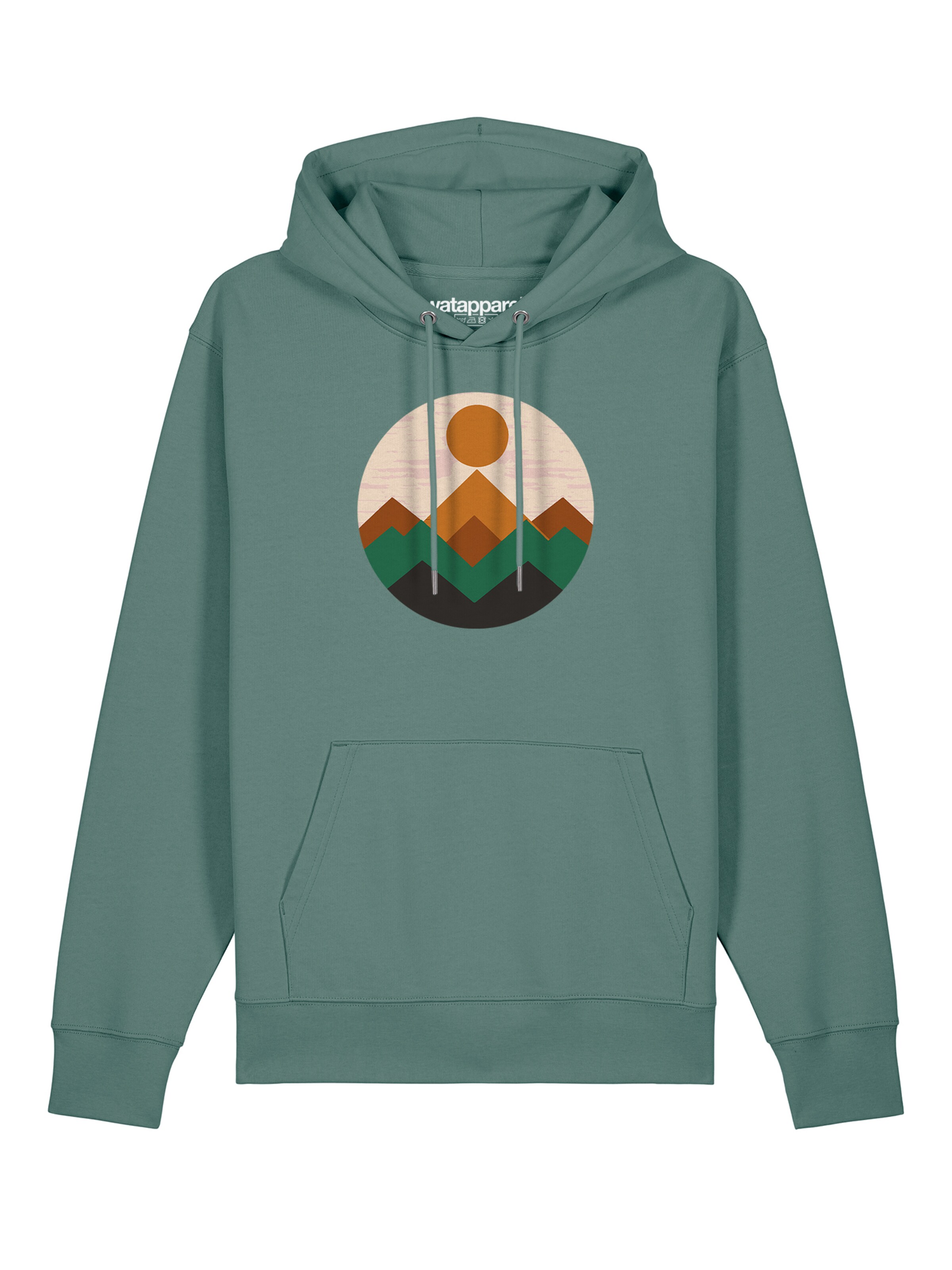 Sweat-shirt ' Geometric Landscape 2 ' Watapparel en vert : devant