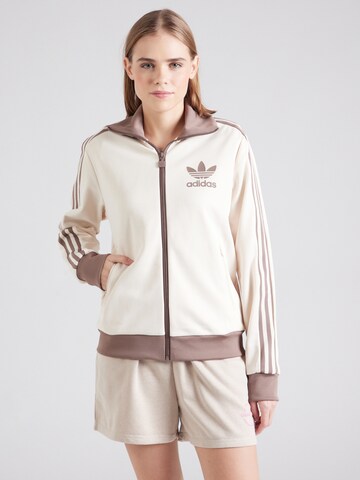 Veste de survêtement 'Beckenbauer' ADIDAS ORIGINALS en blanc : devant