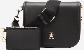 TOMMY HILFIGER - Bolso de hombro en negro: frente