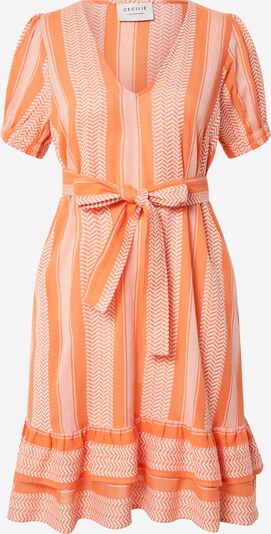 Cecilie Copenhagen Robe 'Livia' en pêche / blanc, Vue avec produit