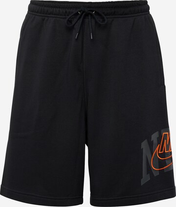 Largi Pantaloni 'CLUB' de la Nike Sportswear pe negru: față