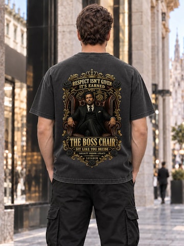 LUNØIR Studio Shirt 'The Boss Chair'‌‌‌‌ in Schwarz