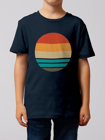 T-Shirt 'Retro Sunset Ocean' watabout.kids en bleu